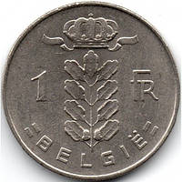 Монета Бельгії 1 франк 1950-80 рр.