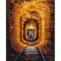 Картина за номерами "Тунель кохання та потяг" © Sergiy Stepanenko Brushme BS53789 40x50 см ar