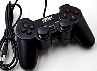 Джойстик проводной USB USB-208 DualShock вибро Черный