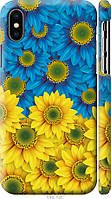 Чехол 3d пластиковый матовый патриотический Endorphone iPhone XS Жёлто-голубые цветы (1048m-1 SB, код: 7944968