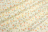 Двошаровий жатий муслін ширина 160 см "Коралово-жовті квіти" № МЖ-3-98, фото 4