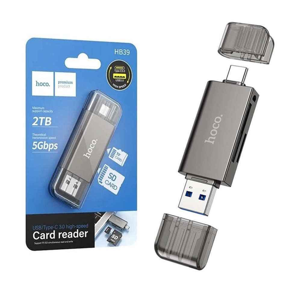 Кард рідер Hoco HB39 USB/Type-C 3.0 High Speed, фото 1