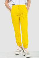 Спорт штани жіночі однотонні, колір жовтий, 129RH021
