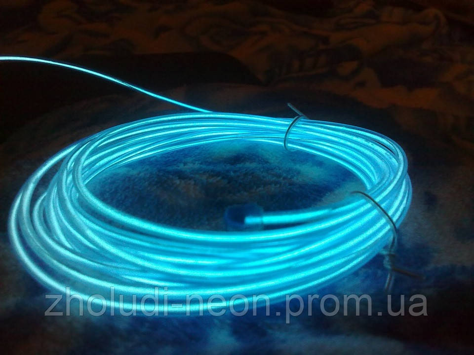 Холодный неон 3.2мм. световой провод. Цвет синий. (розница, опт) - фото 6 - id-p409830743