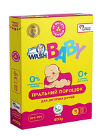 Порошок для стирки детских вещей Doctor Wash Baby 400г, 3 стирки Смягчает и защищает детские вещи 141286