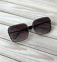 Солнцезащитные очки женские Marc Jacobs квадратные, черные, стильные имиджевые очки с шорами, металлические