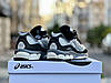 Чоловічі кросівки Asics Gel NYC 1090 White Black Grey Асікс Гель чорно-білі сірі замш сітка весна літо спортивні, фото 6