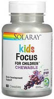 Kids Focus For Children Solaray, 60 жевательных таблеток