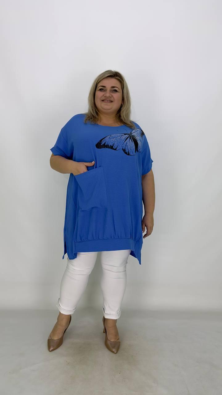 Стильна вільна легка туніка "Іветта" 62-68