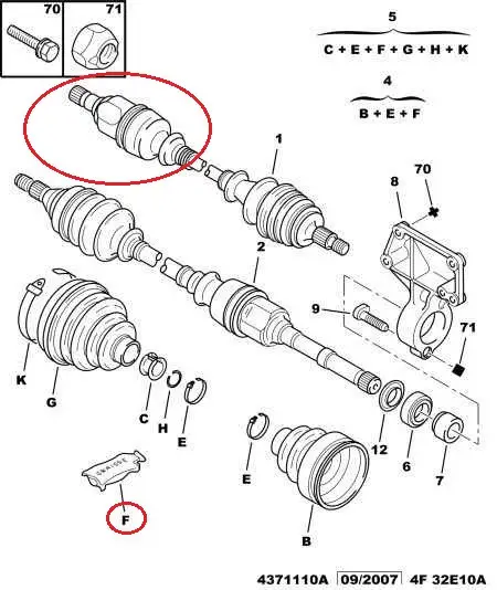 Шрус внутрішній лівий (45/41 шліців) Fiat Ducato 230, Peugeot Boxer, Citroen Jumper (94-02) 2.5/2.8 R16, PASCAL, Польща, фото 1
