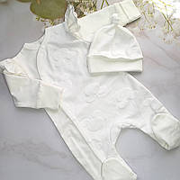 Нарядный костюмчик для новорожденной 56 рост Человечек нарядный Человечек на выписку для девочки