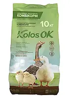 Комбікорм KolosОk для курчат і водоплаваючої птиці 9-20 тижнів 10кг