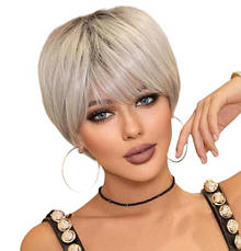 Перука коротка попелястий блонд, термоволокно DC MW1052-5, фото 3