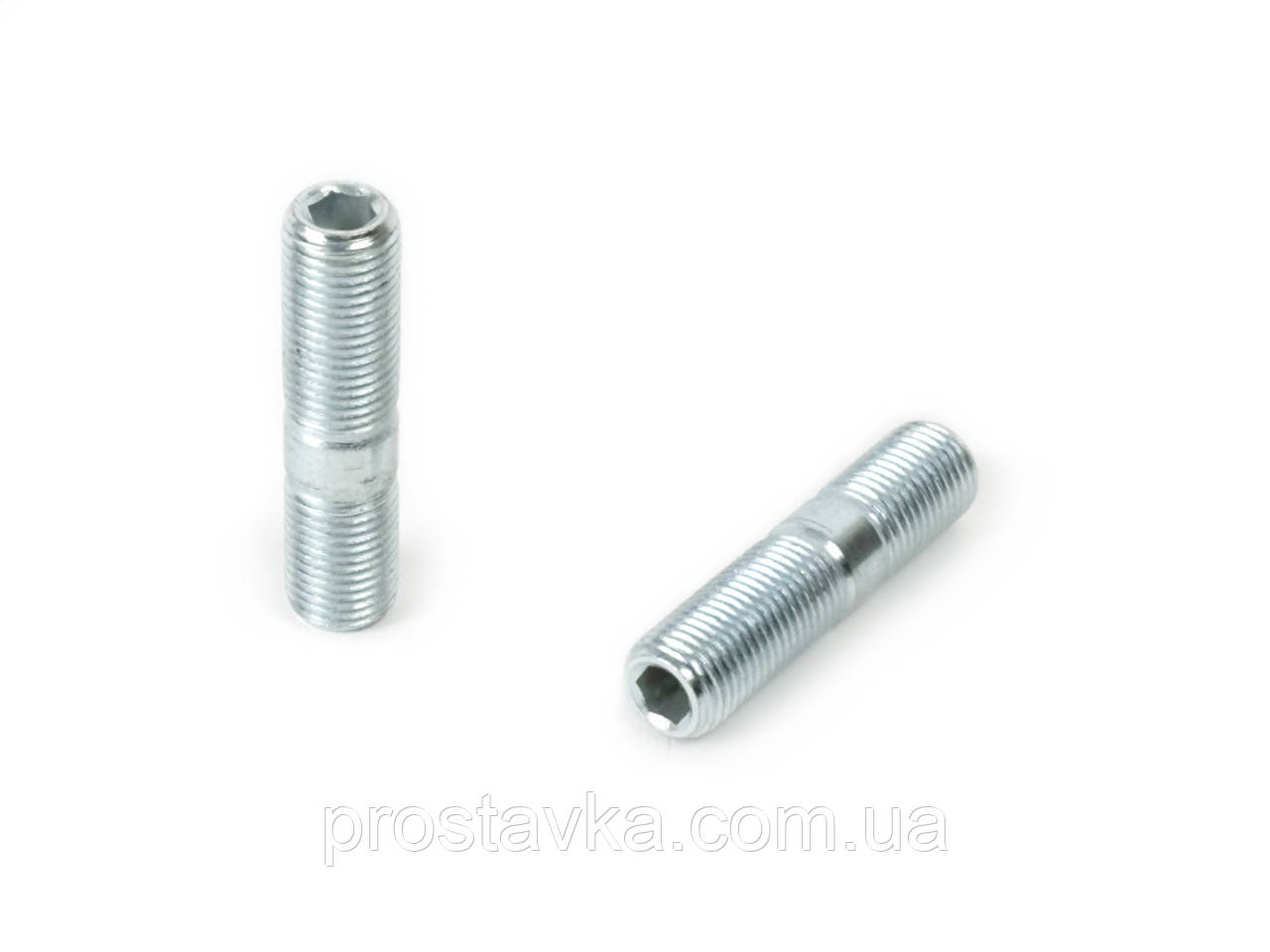 Шпилька різання. PRBB50 M12X1,25X50 мм Хром вхід М12х1,25 вихід М12х1,25, фото 1