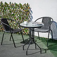 Комплект садовой мебели, столик + 2 кресла для сада, дома, террасы (Польша)