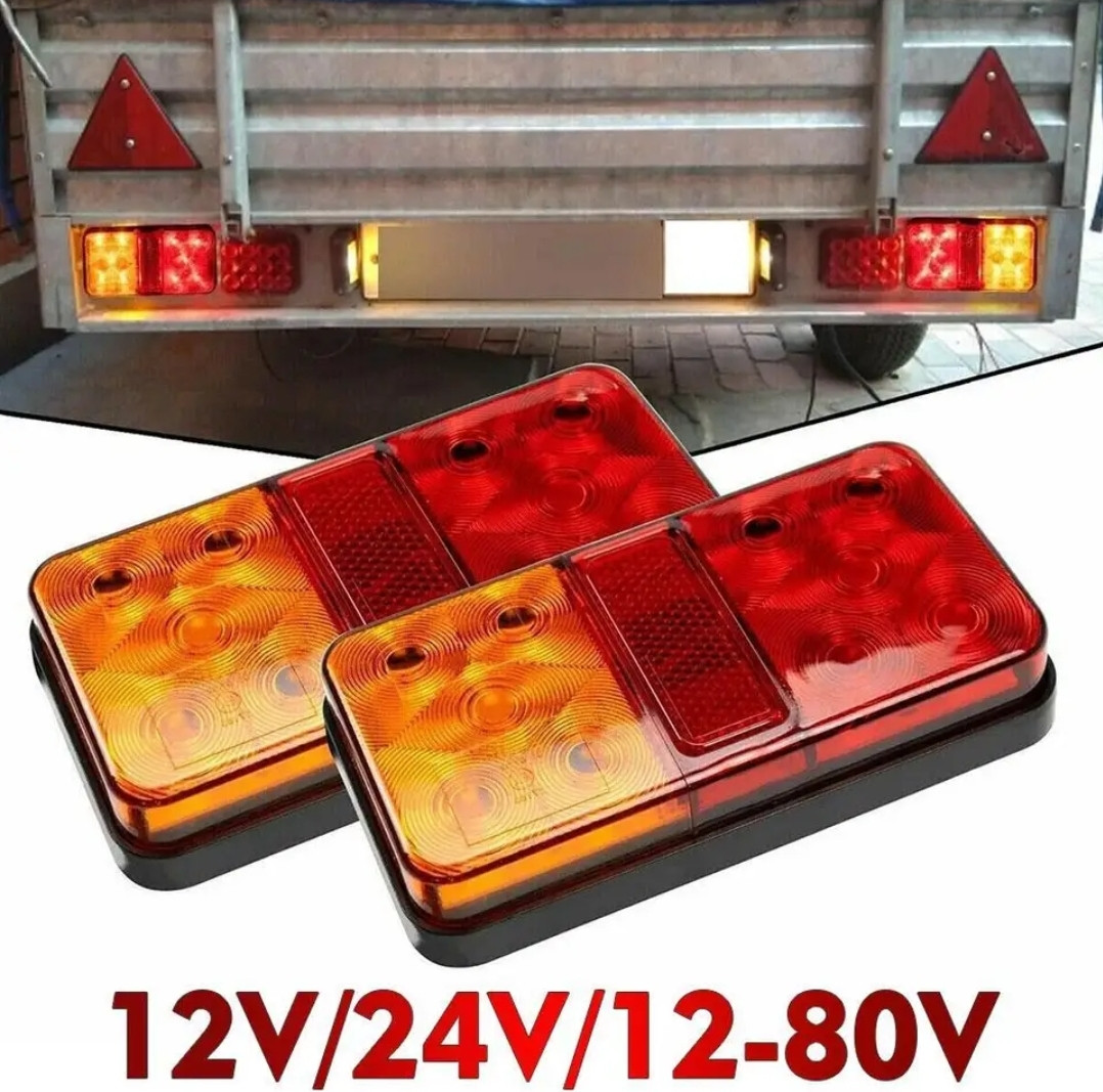 Ліхтар на причеп світлодіодний led задній 12v, 24v 10led 2 шт.
стоп габарит поворот, фото 1