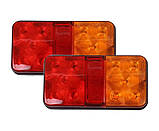 Ліхтар на причеп світлодіодний led задній 12v, 24v 10led 2 шт.
стоп габарит поворот, фото 2