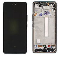 Дисплей (екран) для Samsung A536B Galaxy A53 5G + тачскрин, чорний, OLED, з вузькою рамкою, з передньою панеллю