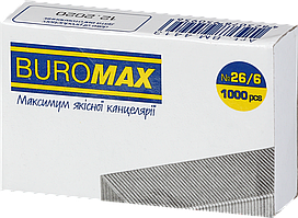 Скоби для степлера (№26/6, 1000шт) Buromax Люкс BM.4413