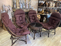 Набір плетених меблів з лози