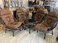 Набір плетених меблів з лози