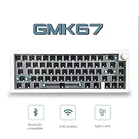 База основа Zuoya gmk67 gasket mount RGB soft беспроводная Bluetooth чорная Black Білий