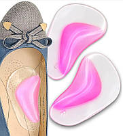 Силиконовые стельки под маленький подъем стопы HM Heels розовые