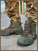 Військові черевики чоловічі оливкового кольору Зручні легкі тактичні черевики ЗСУ Берці lowa олива