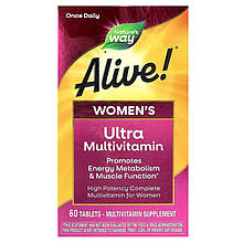 Мультивітаміни для жінок Nature's Way "Alive! Once Daily Women's Ultra Potency" (60 таблеток)