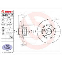 Тормозной диск Brembo 08.9597.17 - Топ Продаж!