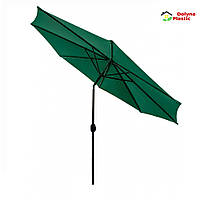 Зонт садовый регулируемый с наклоном зеленая 3м 8 спиц