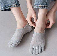 Женские носки с пальцами (36-39) повседневные серые короткие
