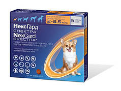 Таблетка Boehringer Ingelheim NexGard Spectra XS от 2 до 3,5 кг 1 таблетка
