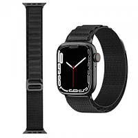 Ремешок нейлоновый к часам SmartX Ultra / Apple Watch крепление на 42/44/45/49 мм, черный