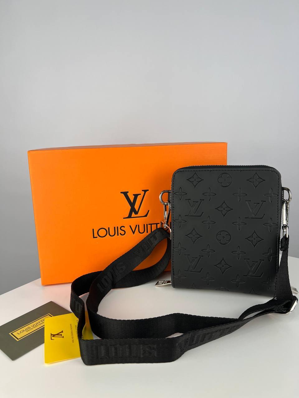 Чорна Сумка клатч через плече Louis Vuitton