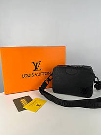 Сумка чоловіча Louis Vuitton чорна в подарунковій упаковці