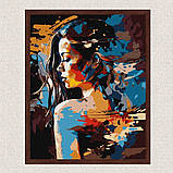 Картина за номерами Загадкова дівчина 40*50 см Ідейка KHO 7303, фото 3