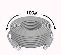 Интернет кабель 100 м Высокоскоростной сетевой Патч корд LAN кабель для интернета 100м до 1000Мбит/с UTP CAT5e