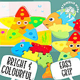 Дерев'яна навчальна розвиваюча іграшка монтессорі Головоломка-пазл Jaques of London Sea Animal Puzzle, фото 6