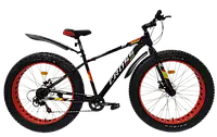 Велосипед Cross 27,5*4,5" Leopard 2024 Рама-18" black-red