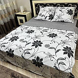 Якісний комплект постільної білизни "Бязь Gold" Розмір двоспальний 180 * 215, фото 3