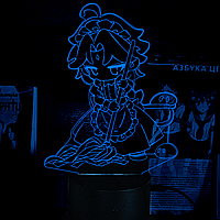 Акриловый 3D светильник-ночник Сяо 3 синий