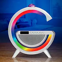 Многофункциональный ночник Bluetooth колонка 3в1 с беспроводной зарядкой RGB 2388 Rainbow (HA-36)