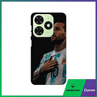 Чехол с картиной для TECNO Spark 20 (Капитан Месси) / Чехлы Leo Messi Техно Спарк 20