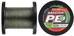 Шнур Select Master PE 1000m (темн.-зел.) 0.27mm 33kg