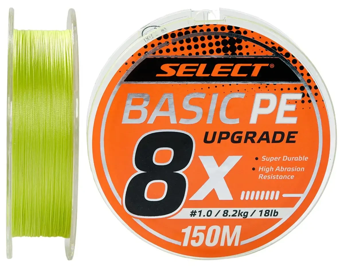Шнур Select Basic PE 8X Light Green 150m # 0.8 / 0.12 mm 14lb / 6kg, фото 1
