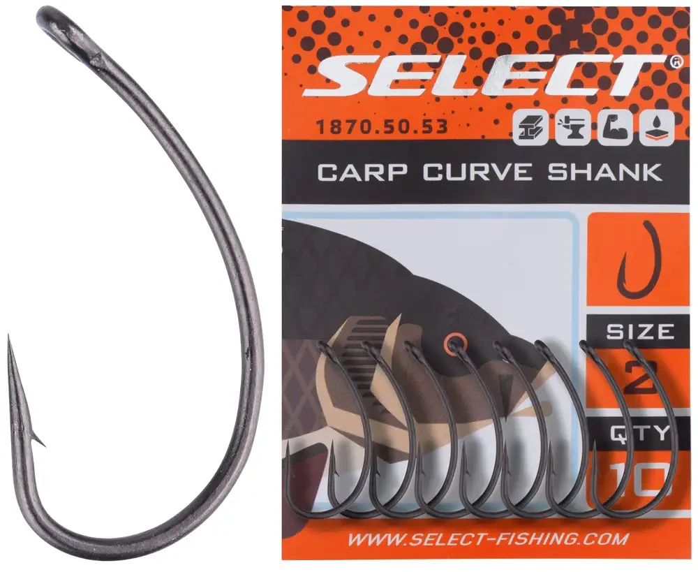 Гачок Select Carp Curve Shank # 2 (10 шт / уп), фото 1
