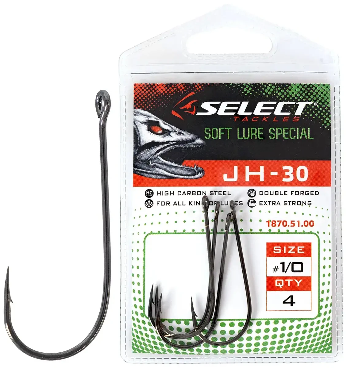 Гачок Select JH - 30 #1/0 (4 шт / уп), фото 1