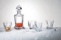 Набор для виски (графин со стаканами) Bohemia Quadro (99999/99A44/480)