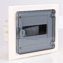 Щиток 8 модулів прихованої установки з прозорими дверцятами, HAGER серія Golf, VF108TD